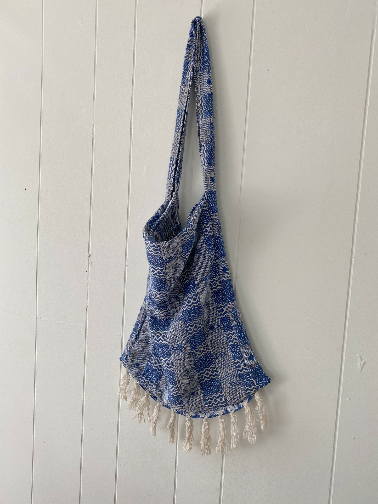 Upcycled Blanket Fringe Tote Bag