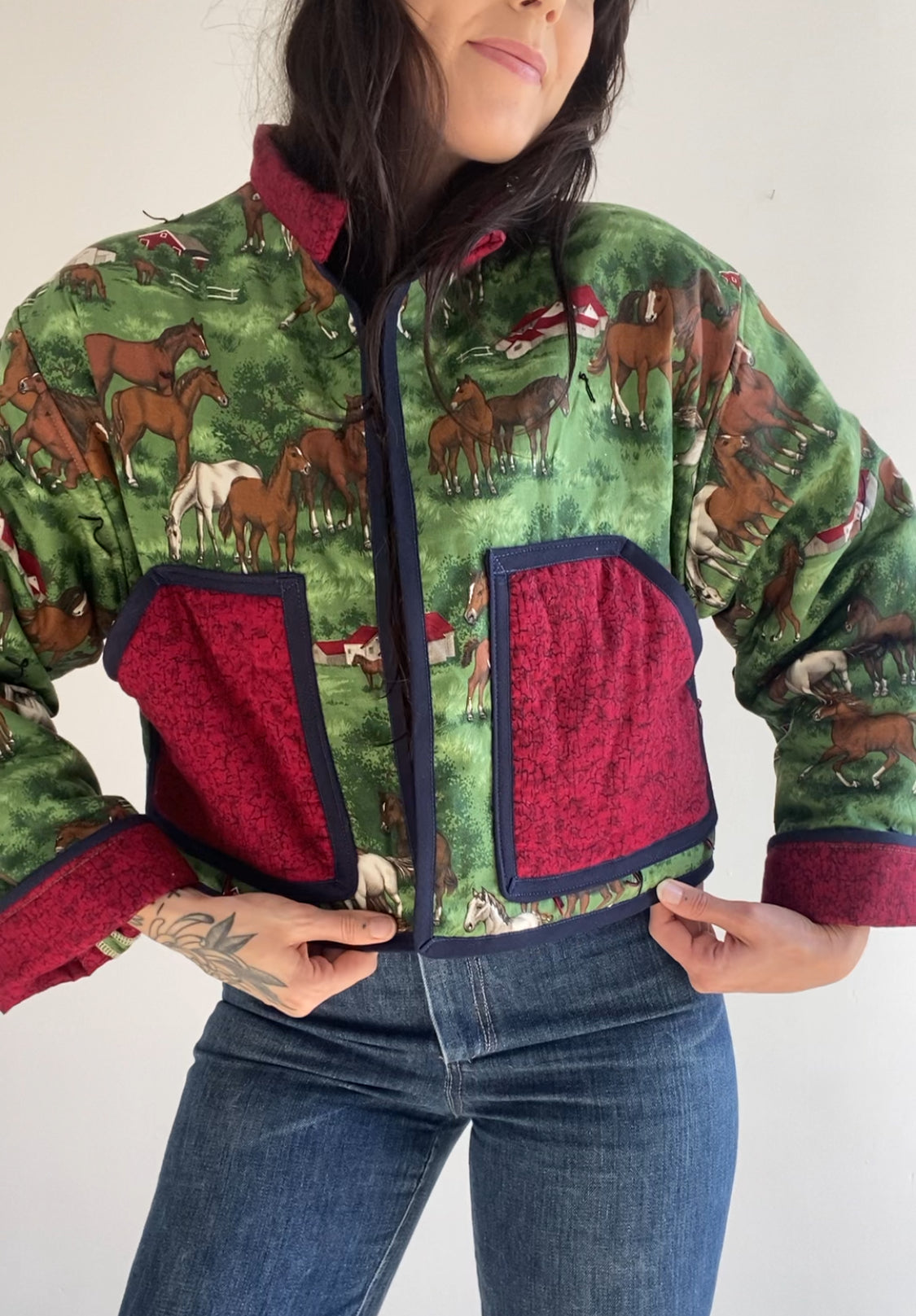 Upcycled Horse Quilt Jacket