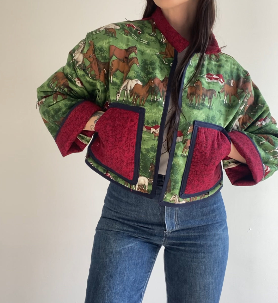 Upcycled Horse Quilt Jacket