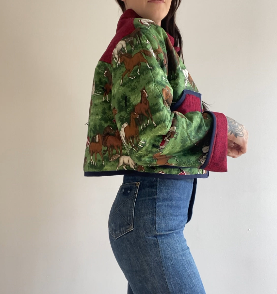 Upcycled Horse Quilt Jacket