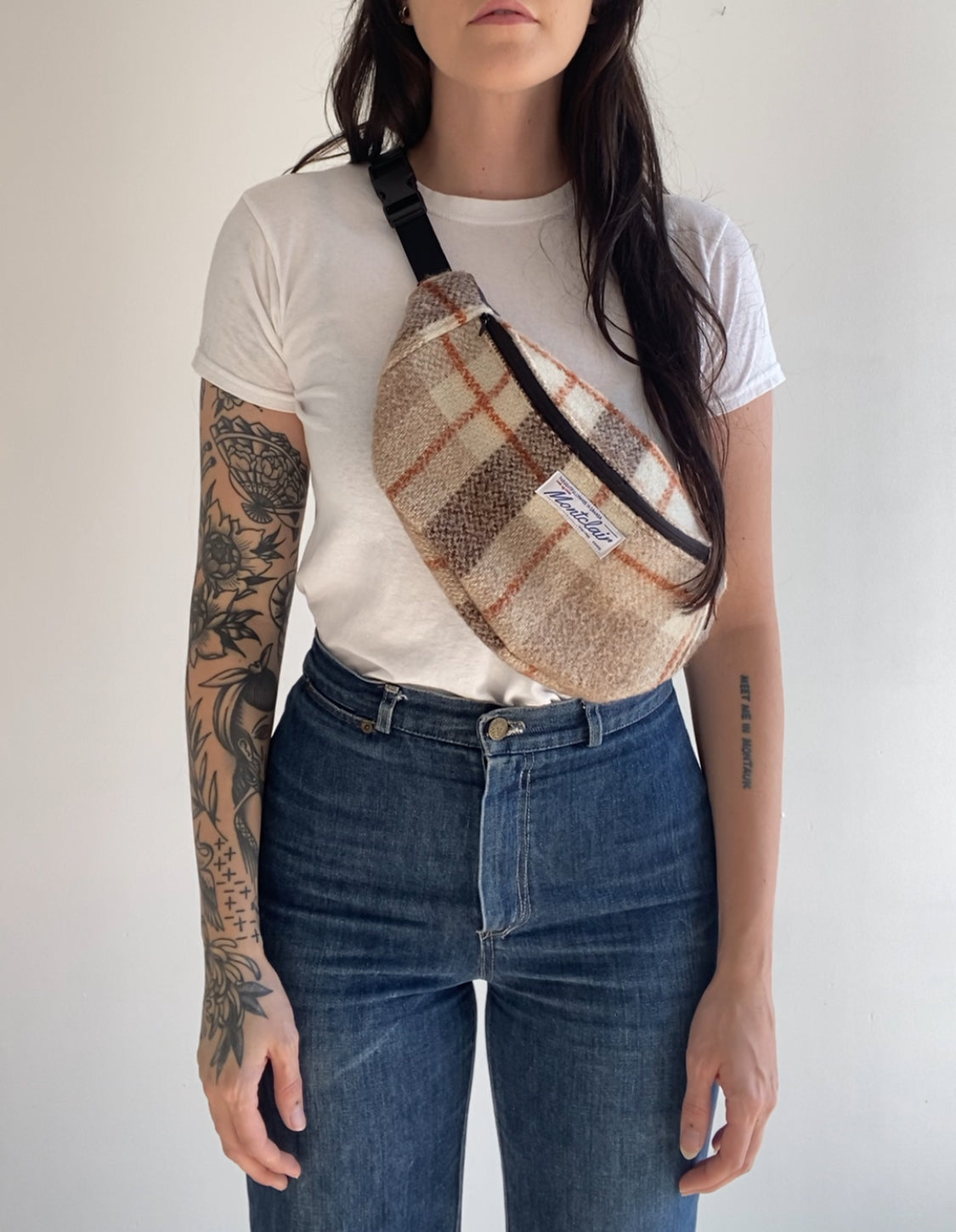 Upcycled Plaid Fanny Pack