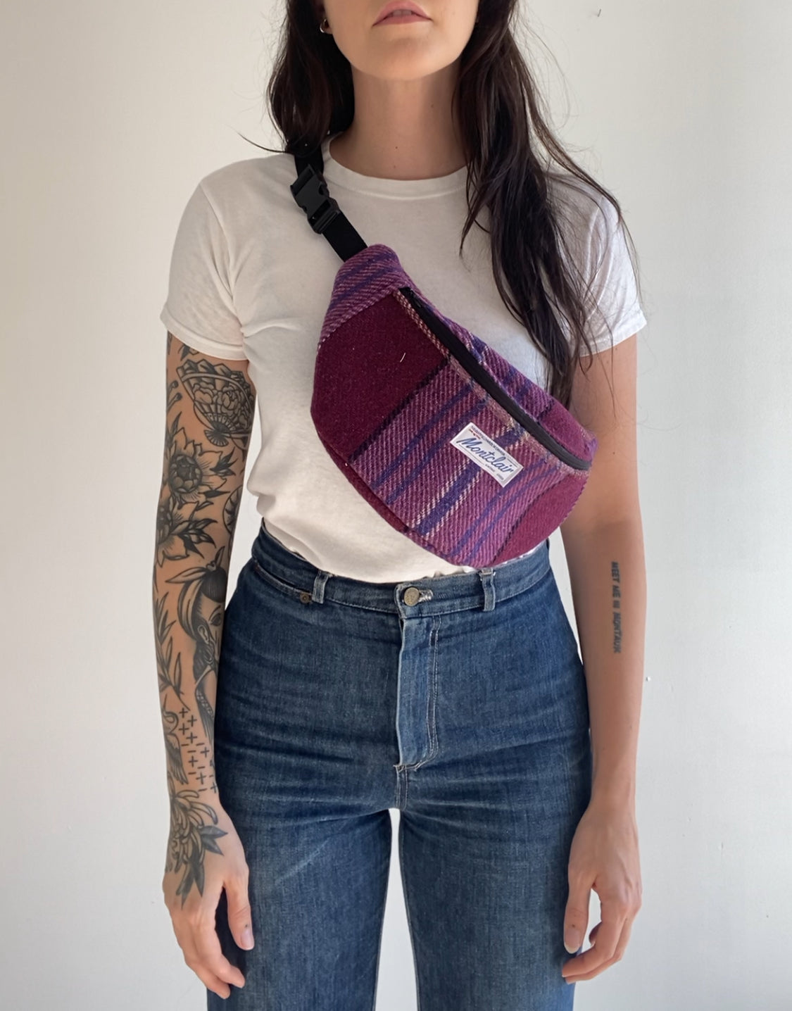 Upcycled Plaid Fanny Pack
