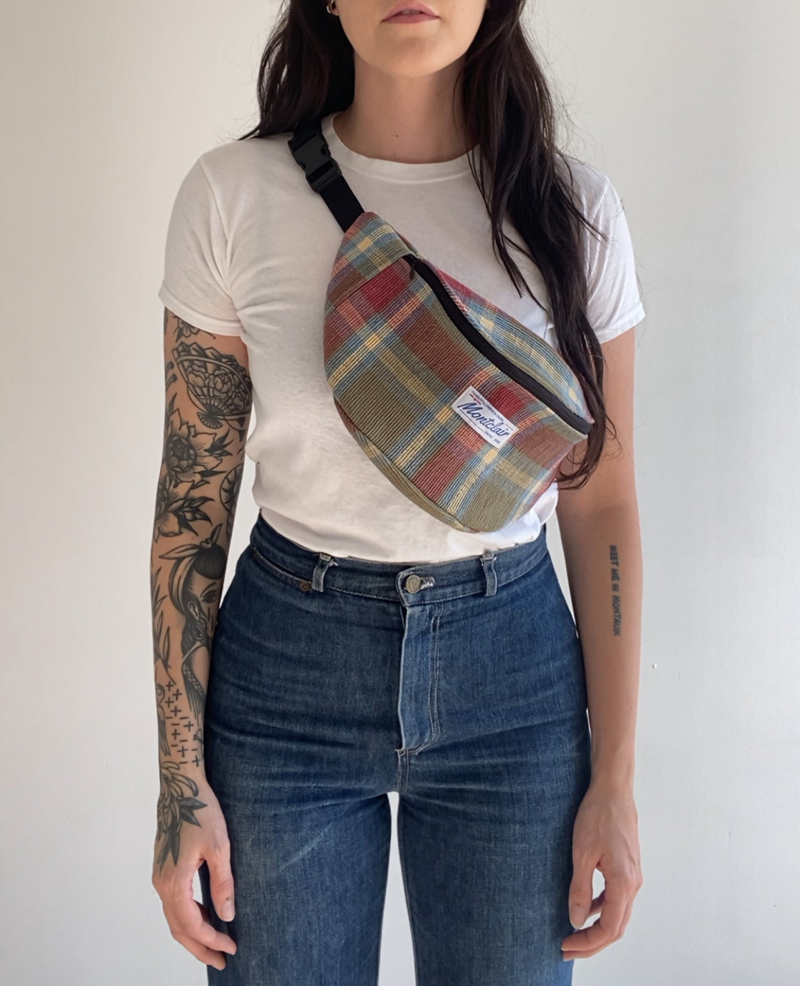 Upcycled Plaid Fanny Pack
