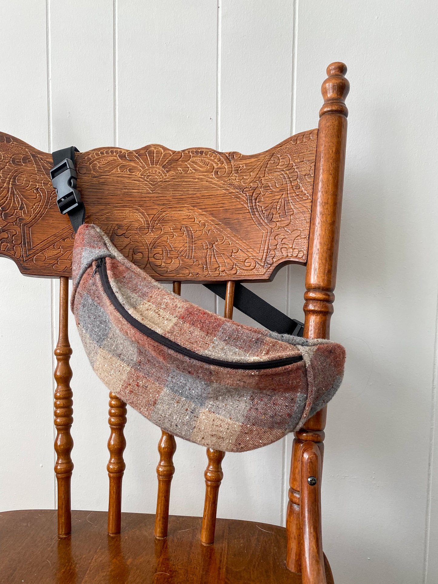 Upycled Vintage Checkered Fanny Pack