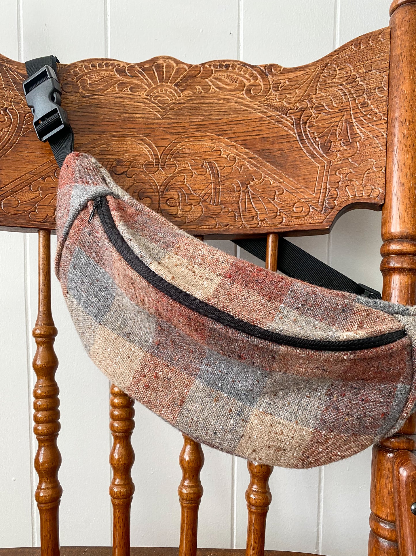 Upycled Vintage Checkered Fanny Pack