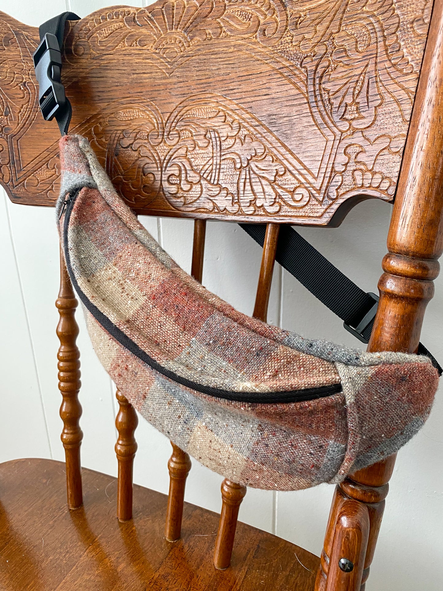 Upycled Vintage Checkered Fanny Pack