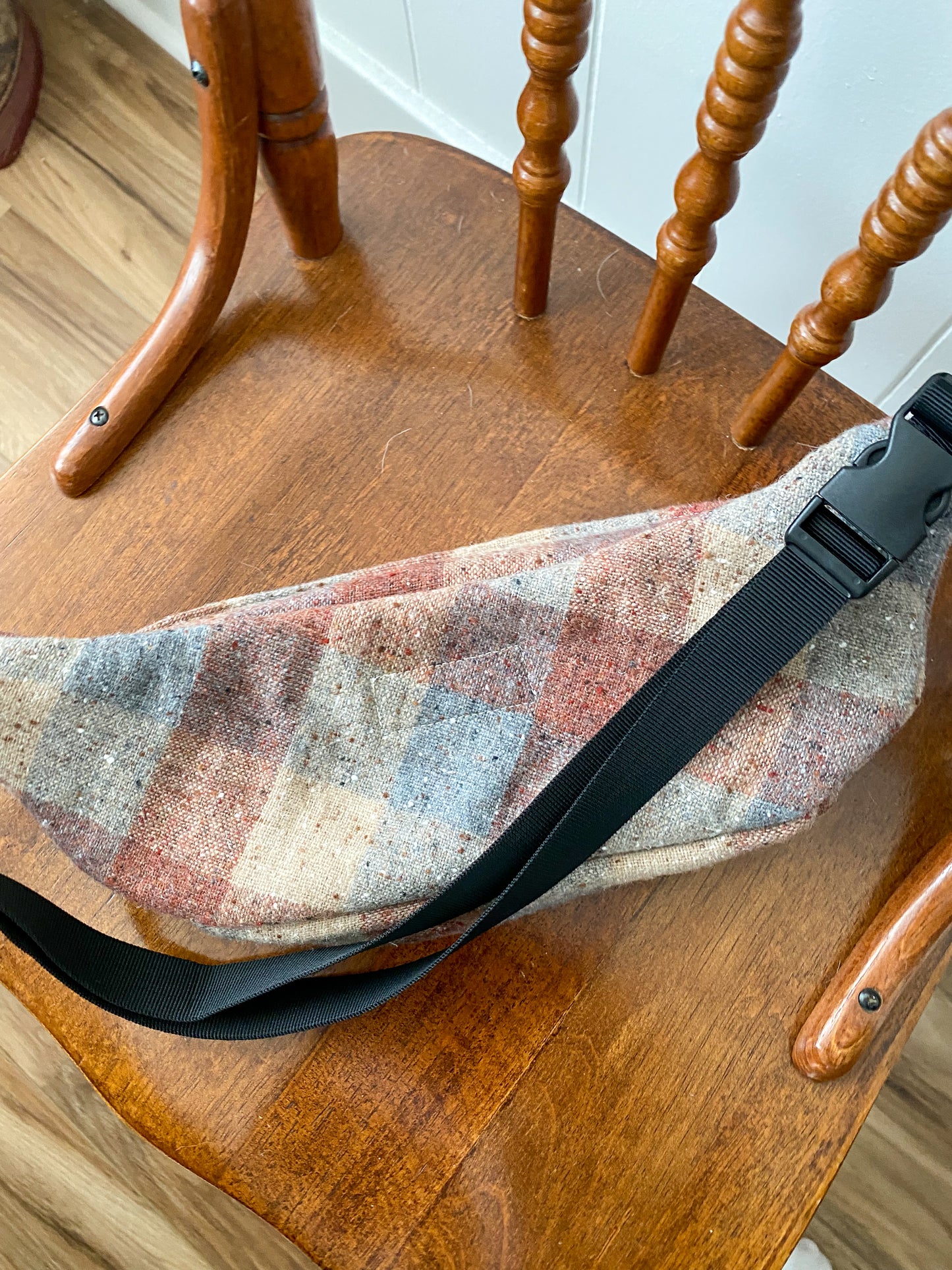 Upycled Vintage Checkered Fanny Pack