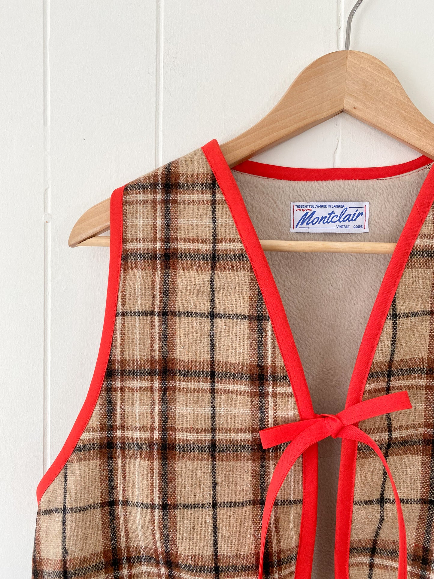 Upcycled Tie-Front Vest