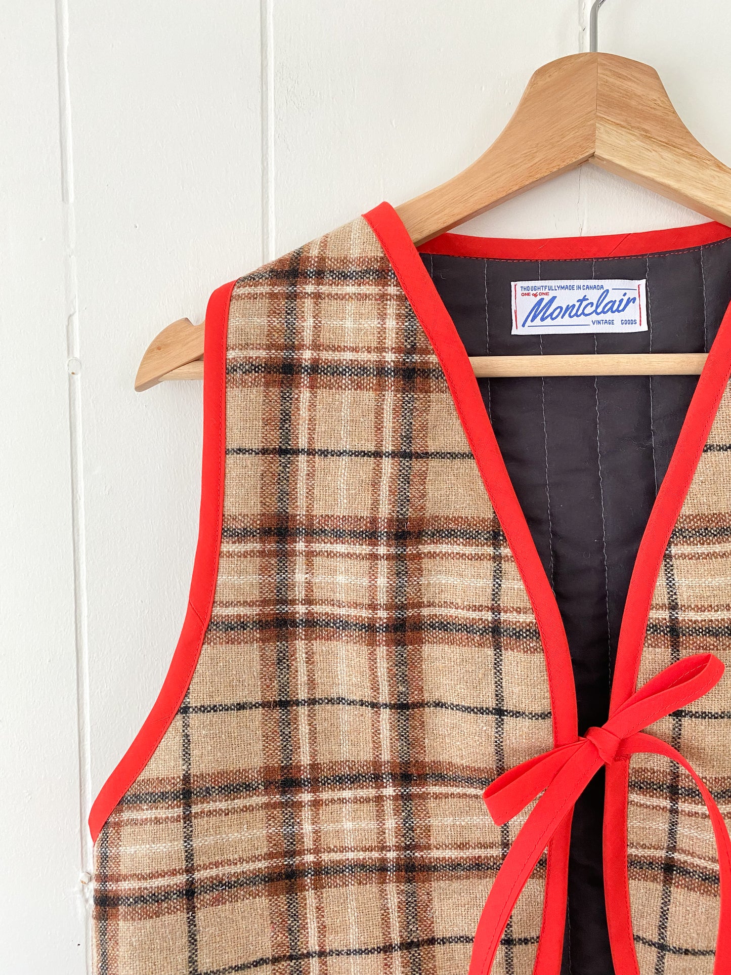 Upcycled Tie-Front Vest