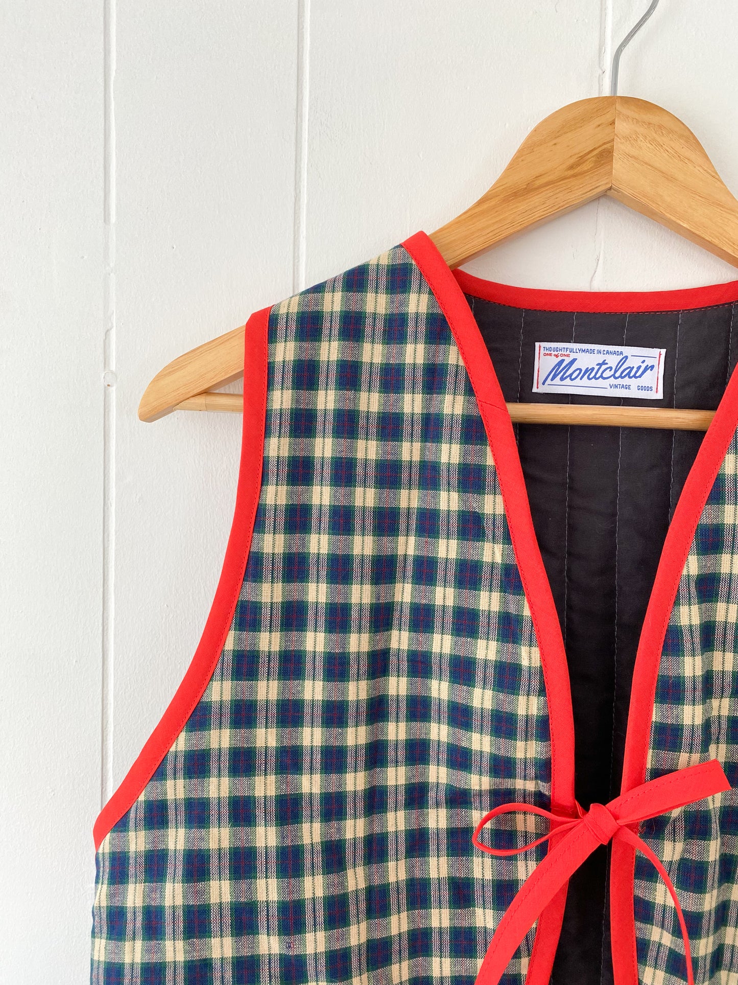 Upcycled Tie-Front Vest