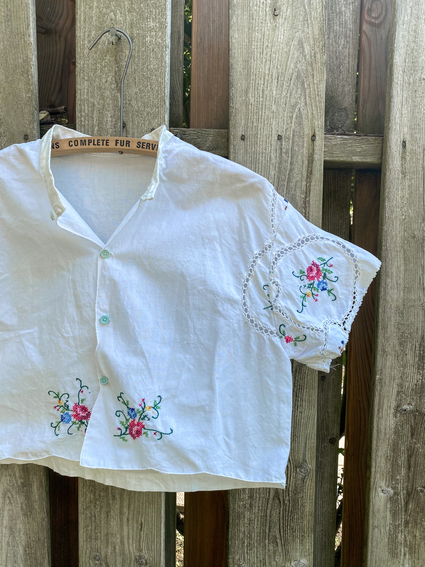 Upcycled Embroidered Blouse