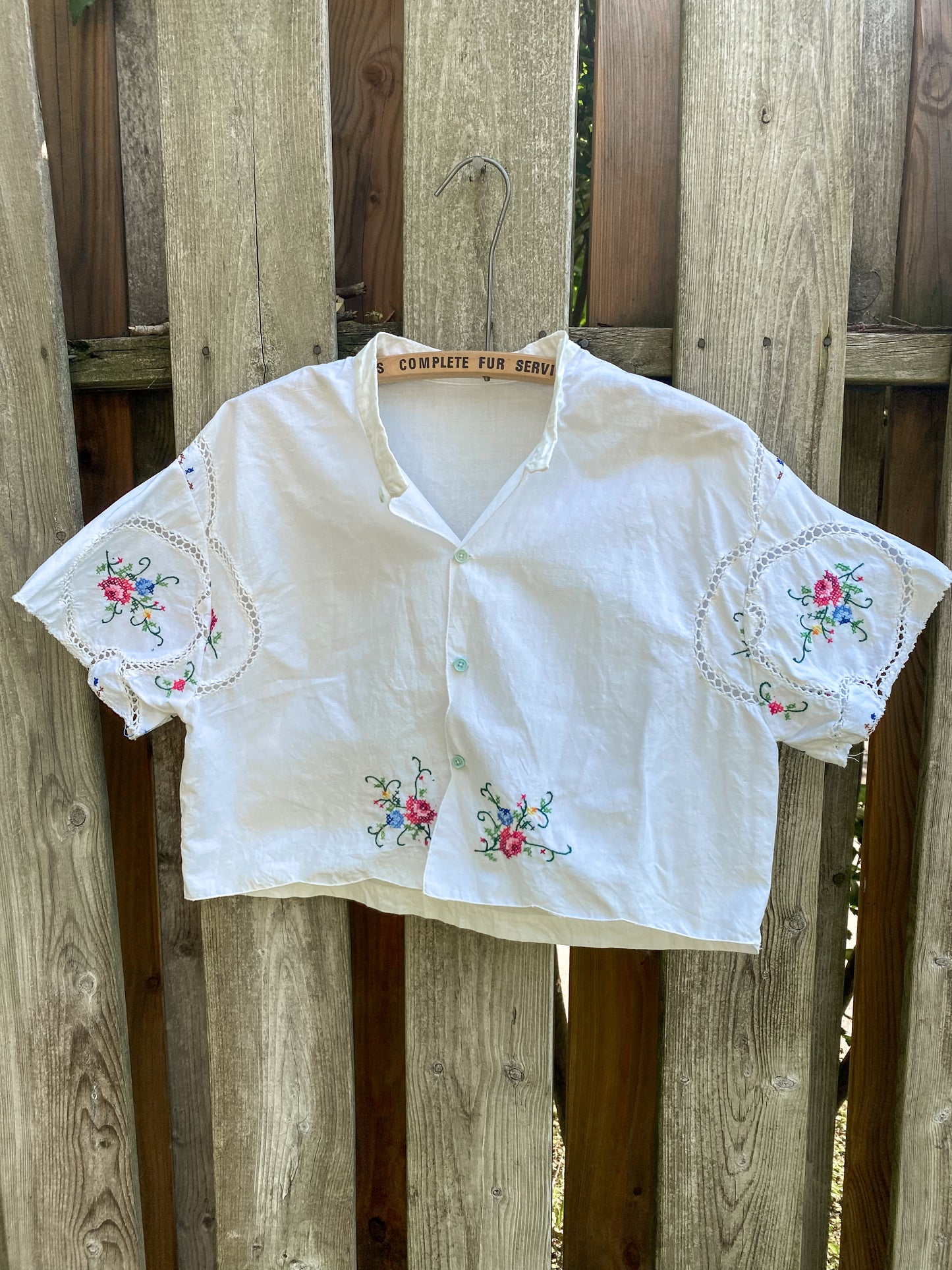 Upcycled Embroidered Blouse