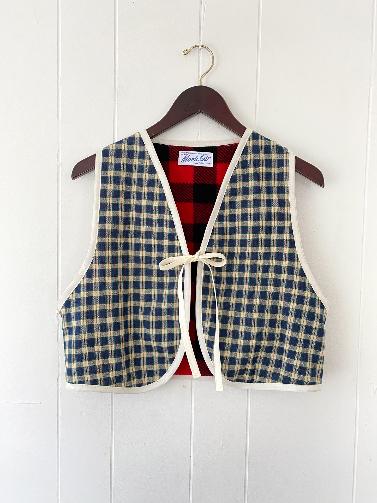 Upcycled Tie-Front Vest