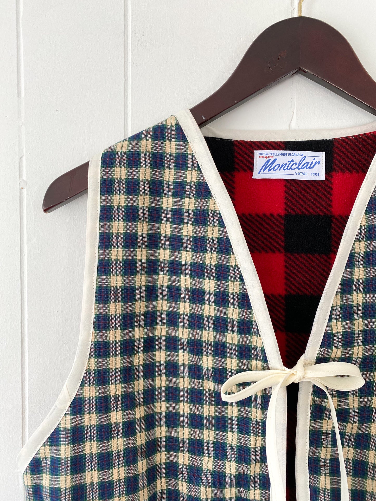 Upcycled Tie-Front Vest