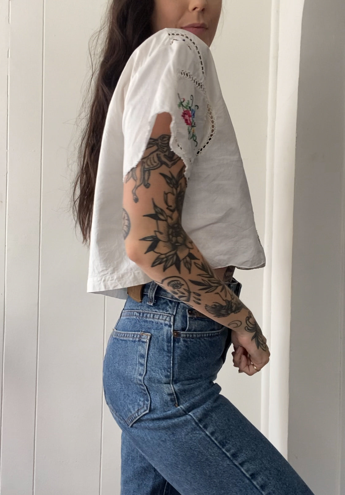 Upcycled Embroidered Blouse