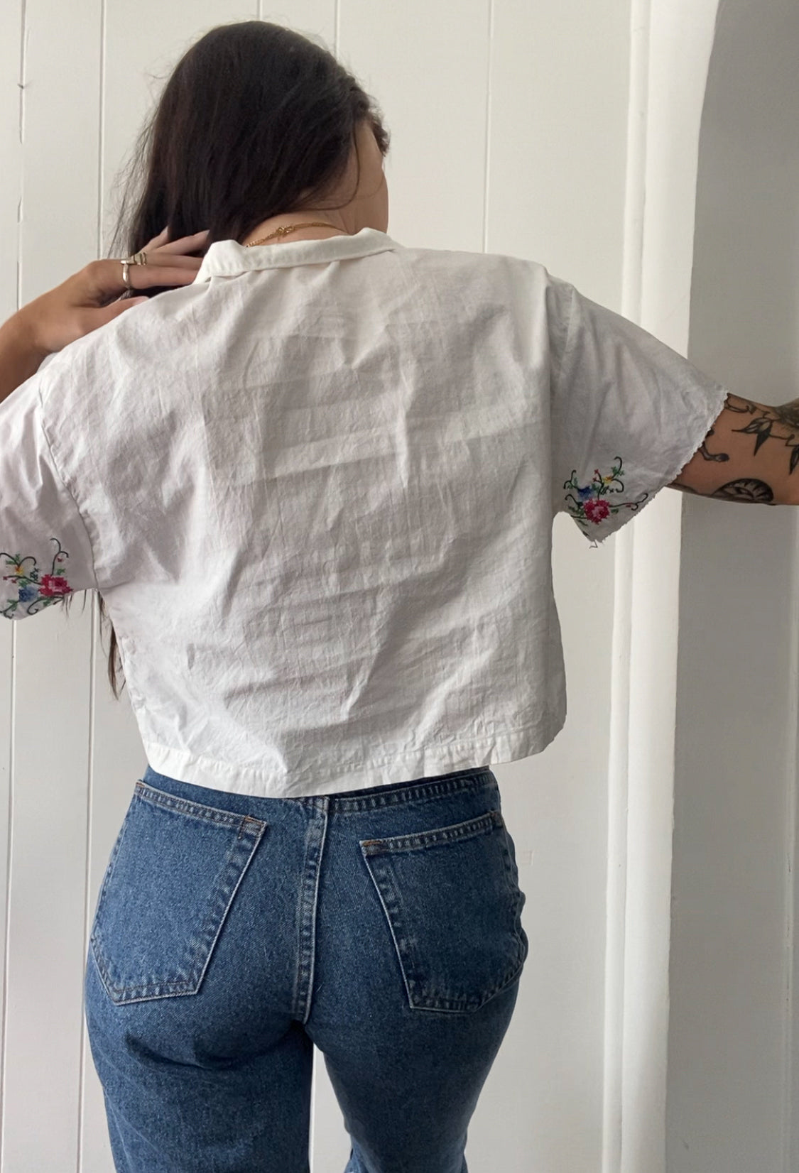 Upcycled Embroidered Blouse