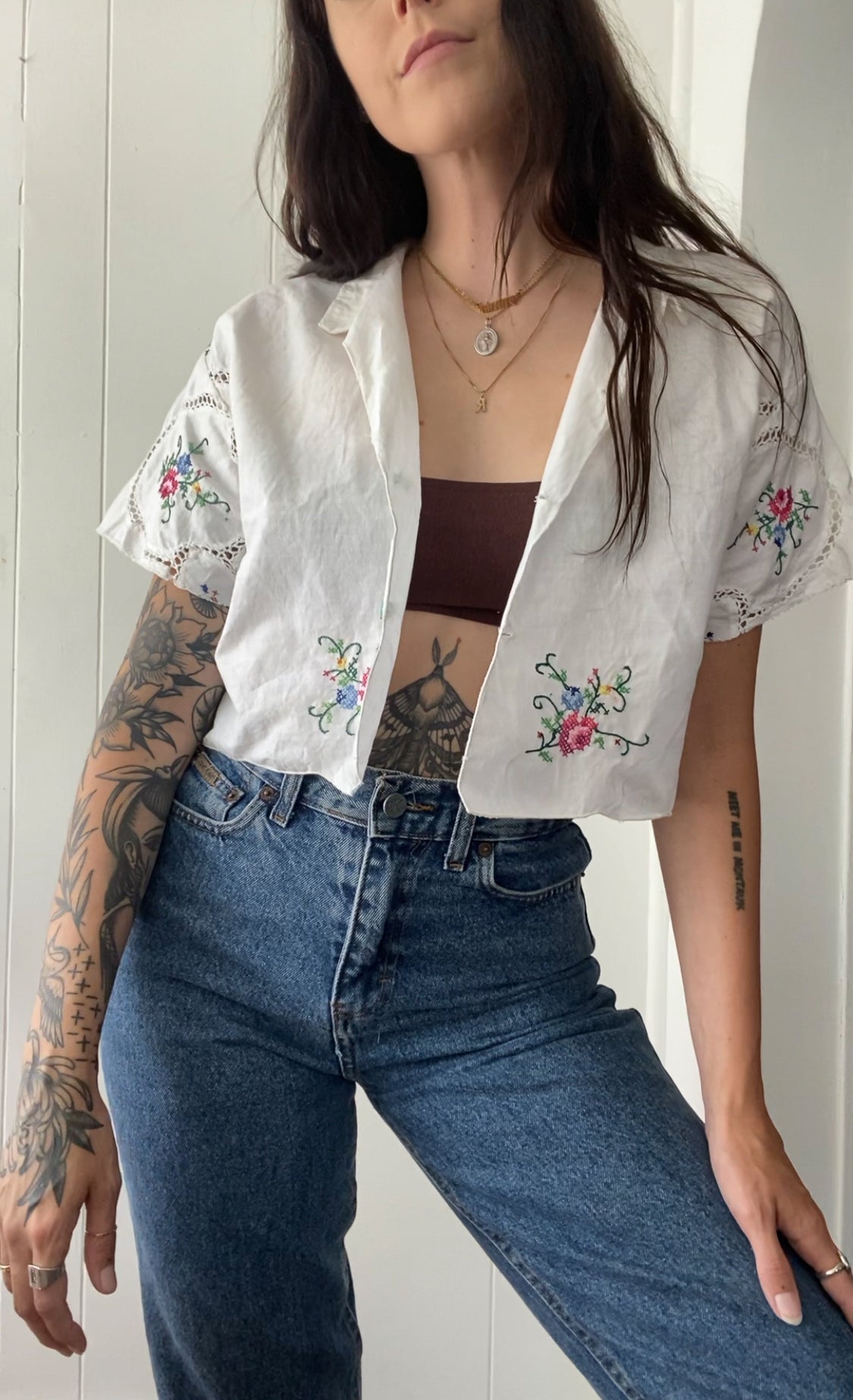 Upcycled Embroidered Blouse