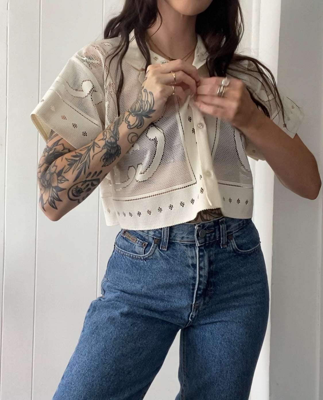 Upcycled Lace Blouse