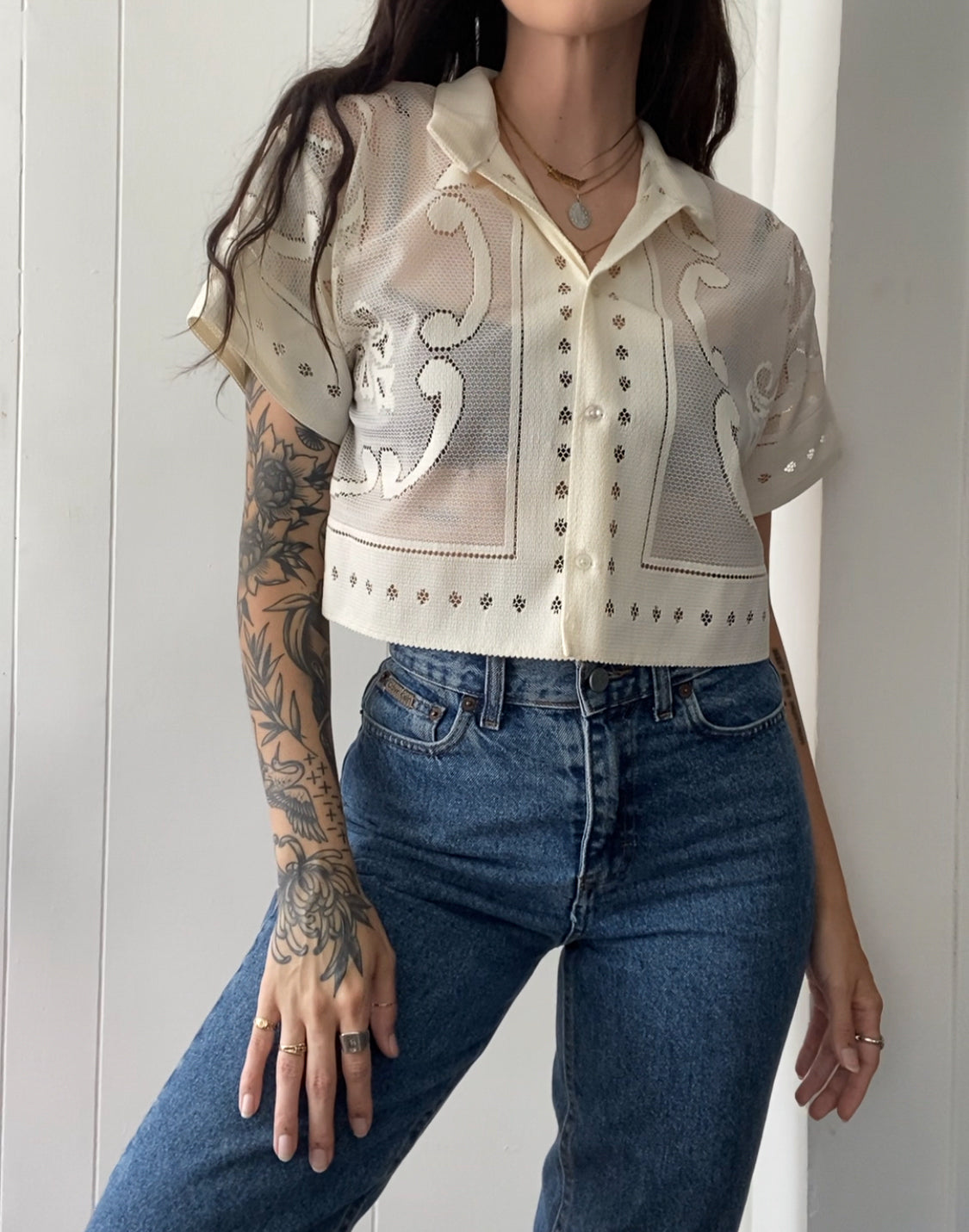 Upcycled Lace Blouse
