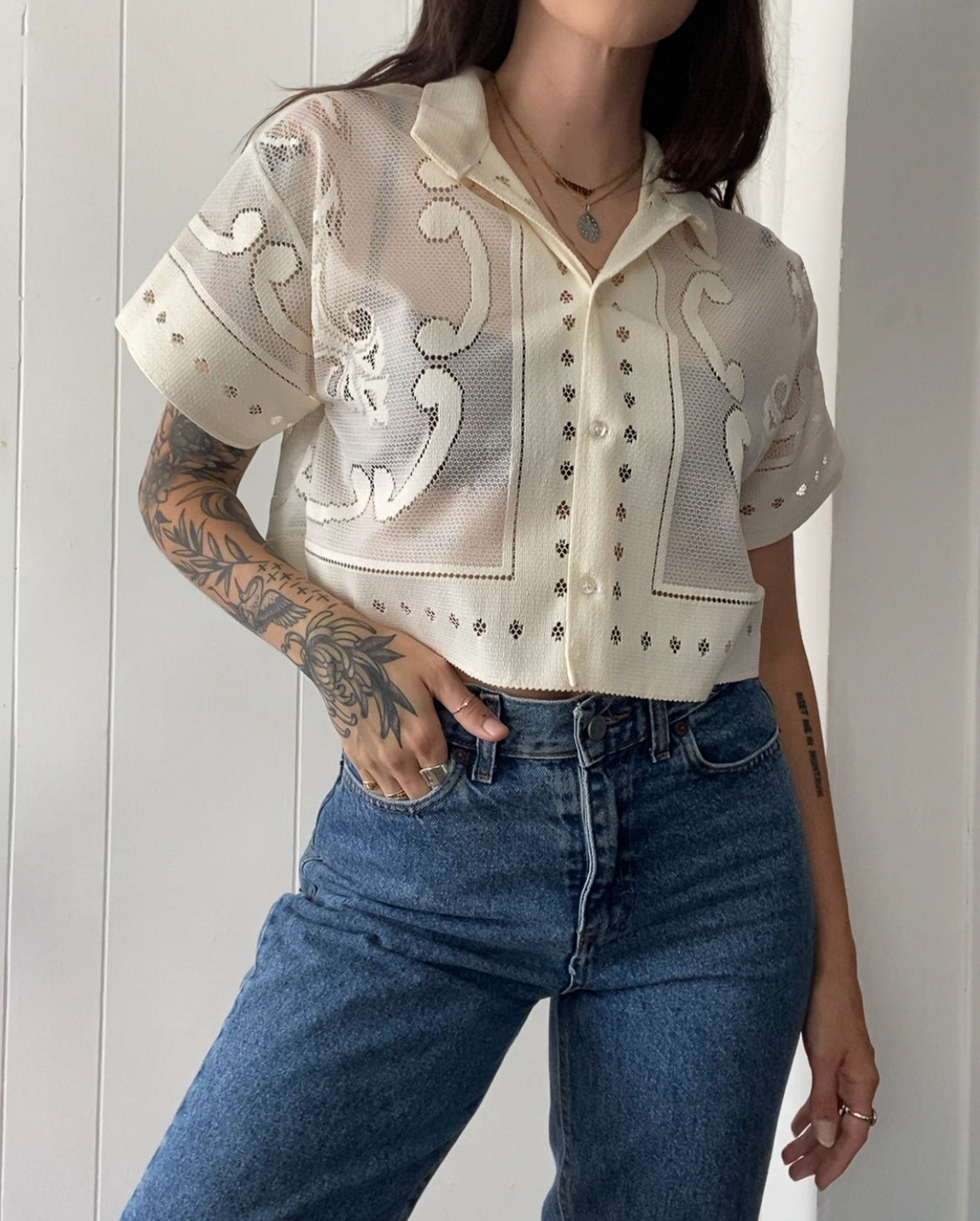 Upcycled Lace Blouse