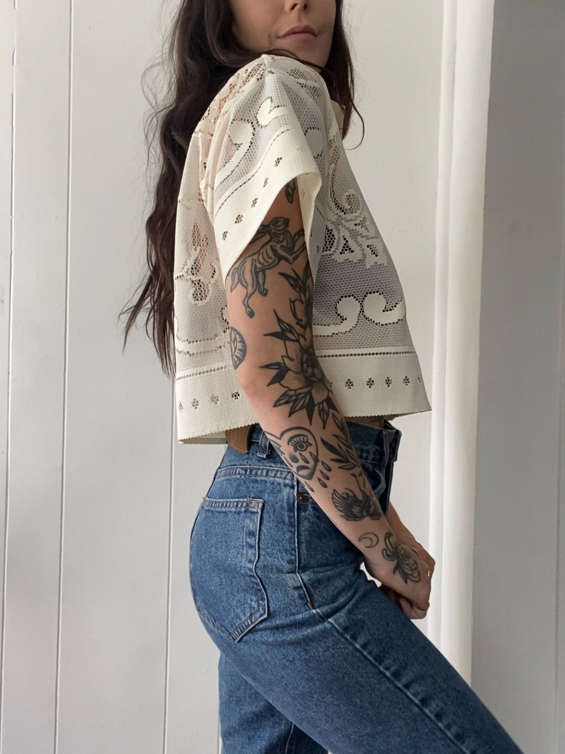 Upcycled Lace Blouse
