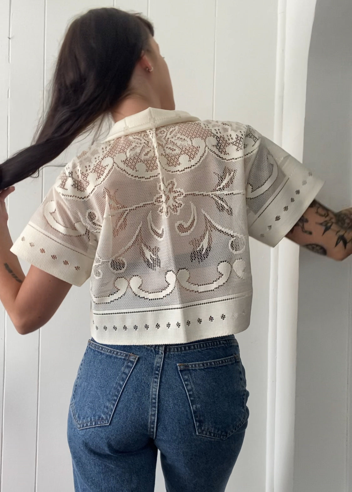 Upcycled Lace Blouse