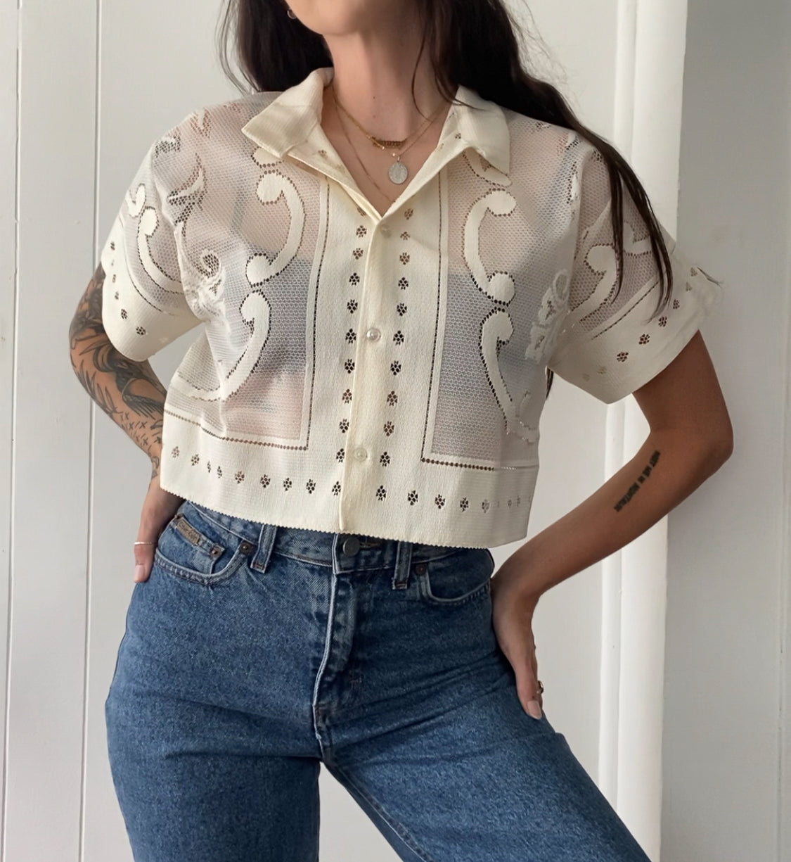 Upcycled Lace Blouse