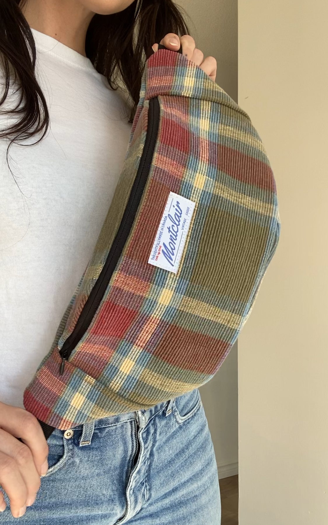 Upcycled Plaid Fanny Pack