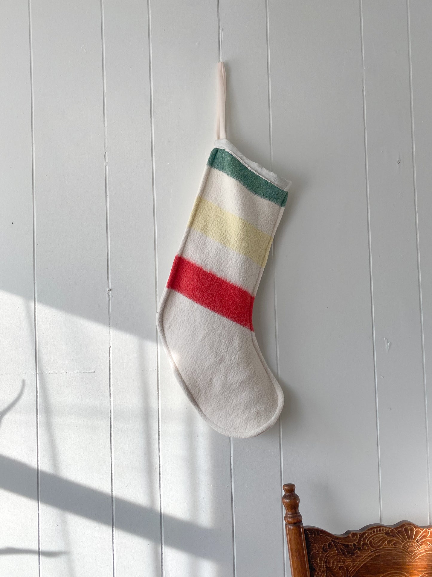 Upcycled Striped Stocking