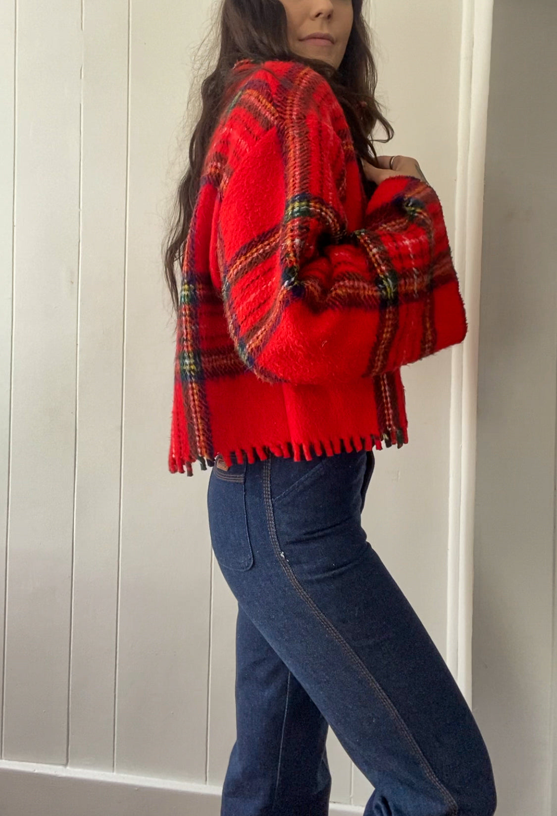 Upcycled Vintage Plaid Jacket