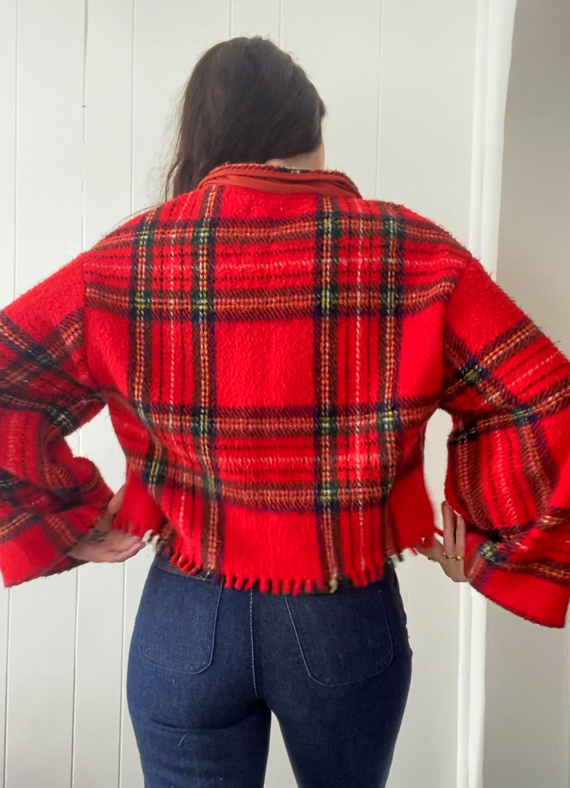 Upcycled Vintage Plaid Jacket
