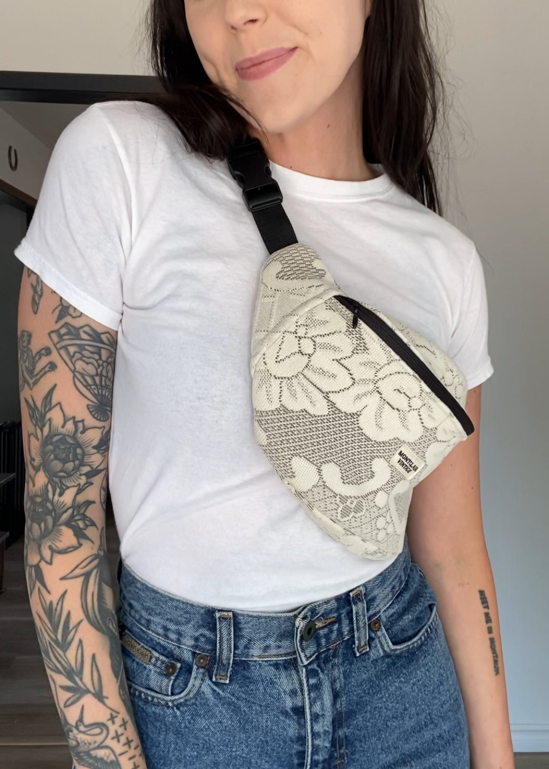 Upcycled Lace Fanny Pack
