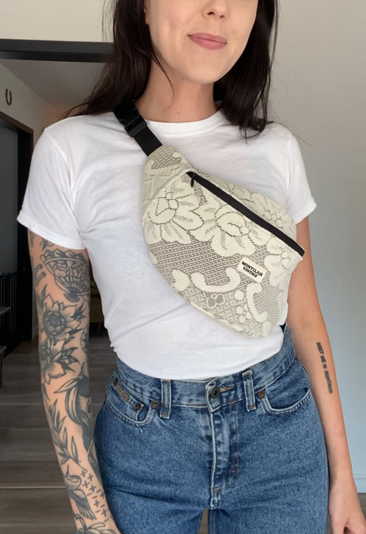 Upcycled Lace Fanny Pack
