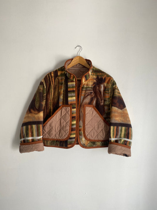 Upcycled Running Horses Jacket