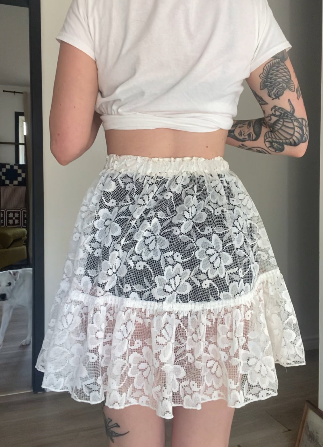 Upcycled Lace Skirt