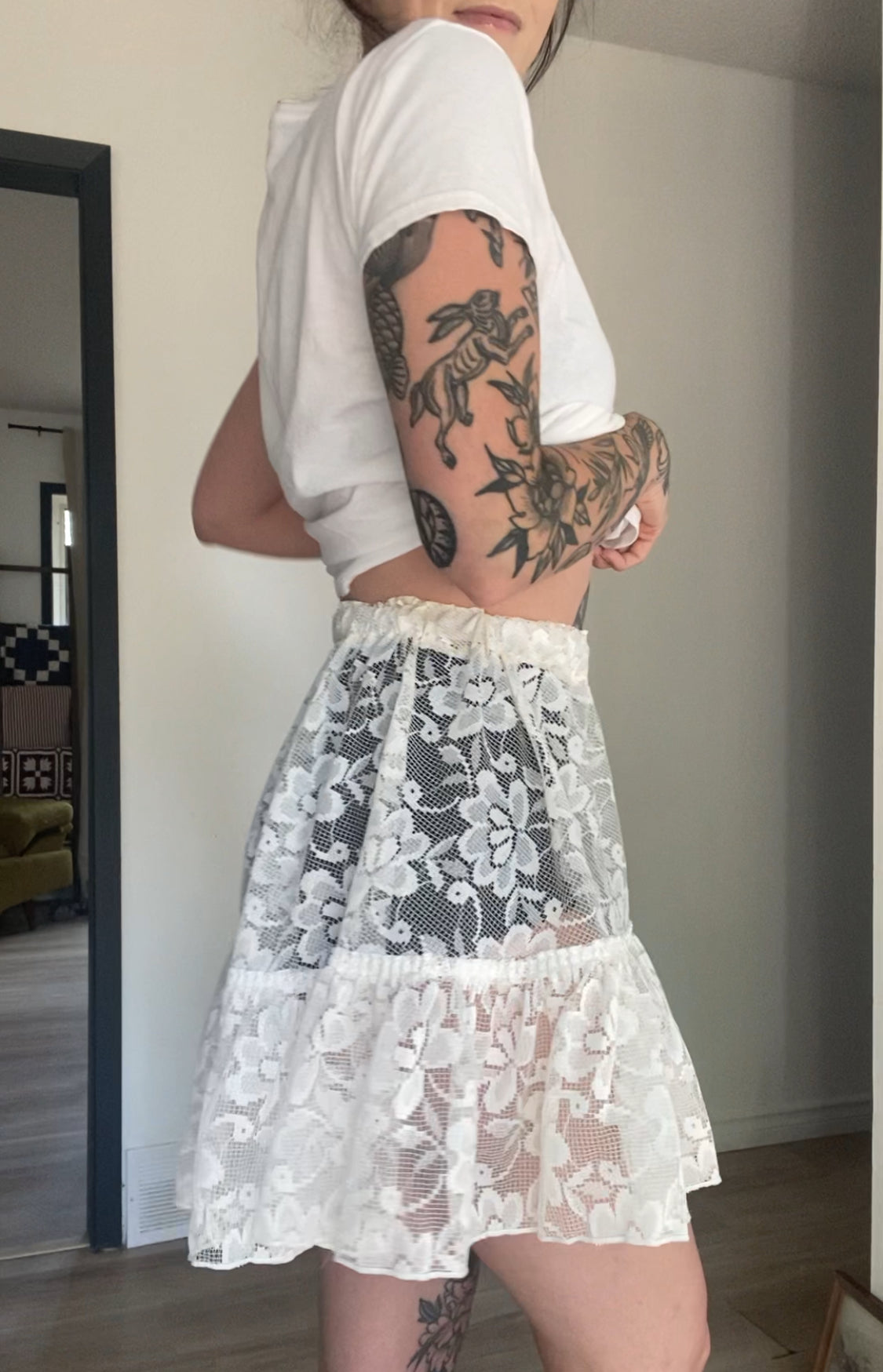 Upcycled Lace Skirt