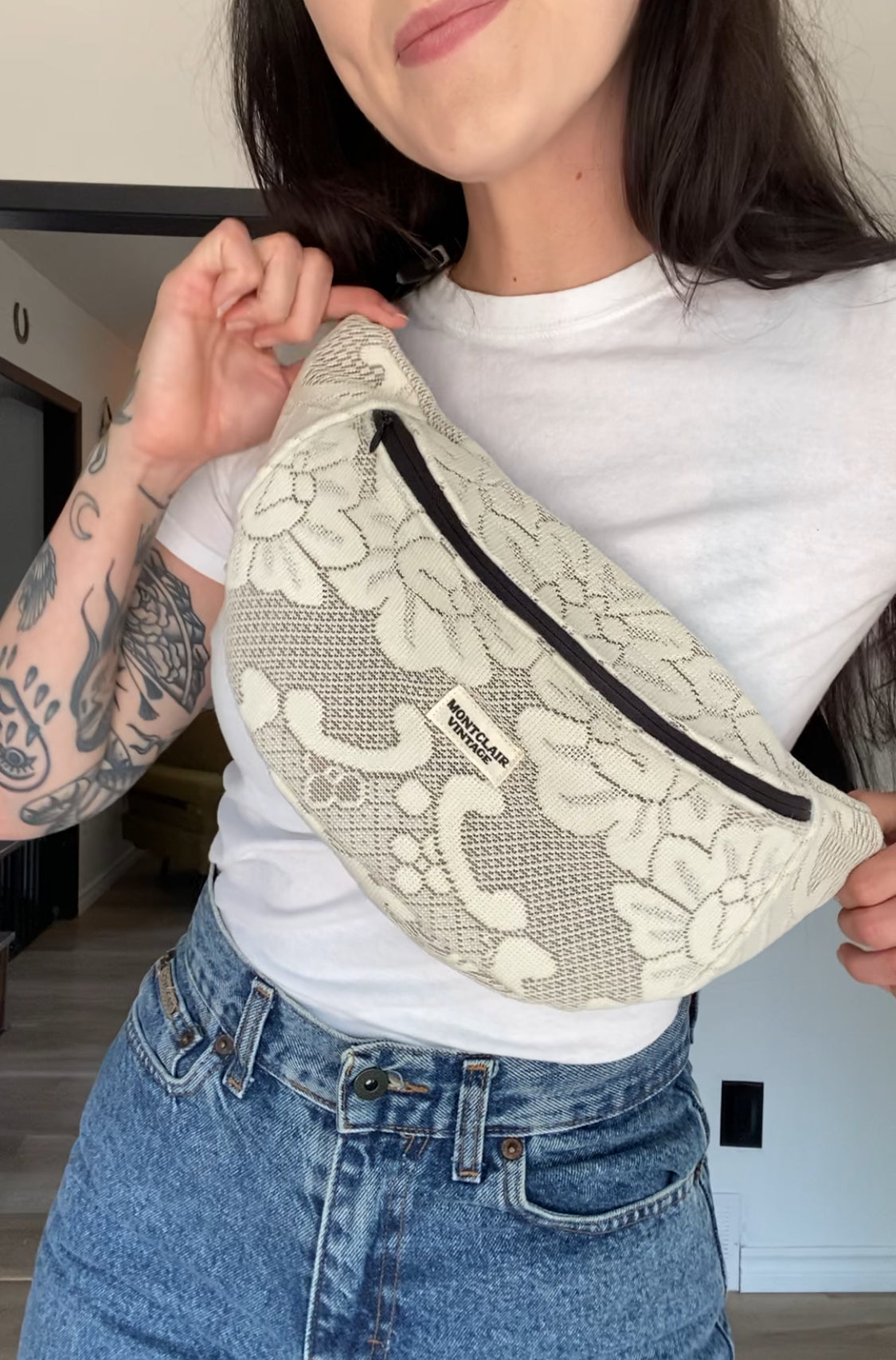 Upcycled Lace Fanny Pack
