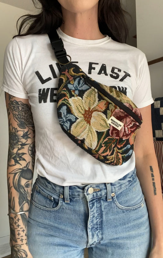 Upcycled Floral Fanny Pack