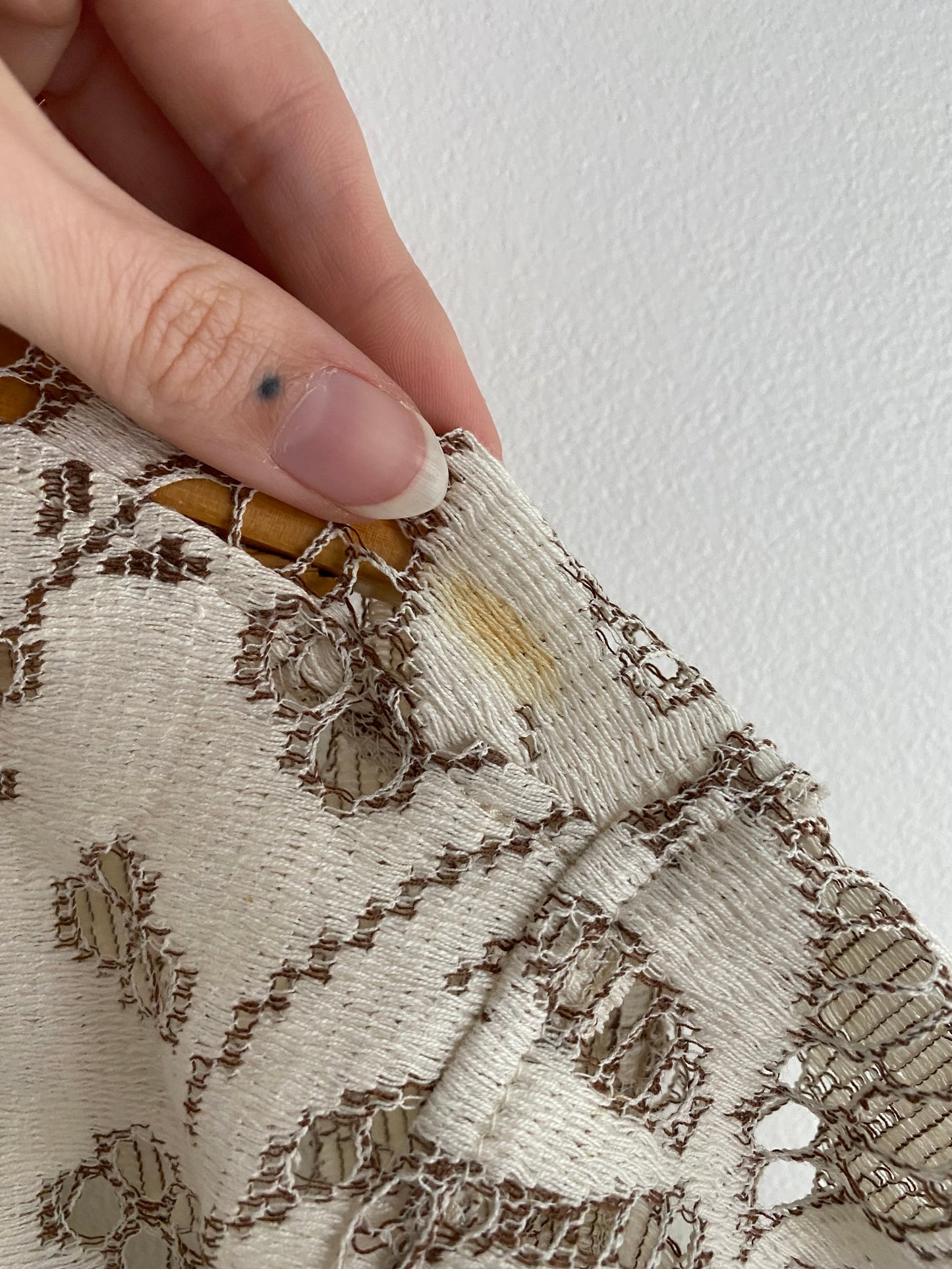 Upcycled Tie-front Lace Blouse