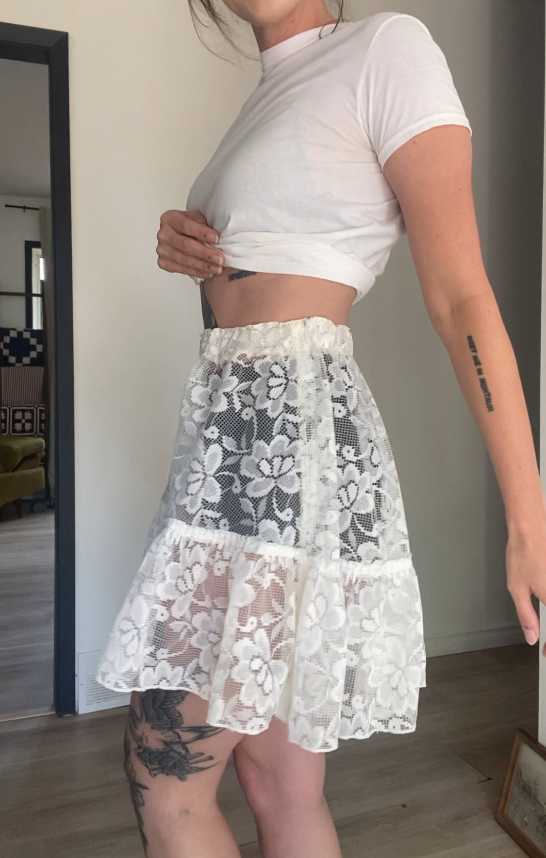 Upcycled Lace Skirt