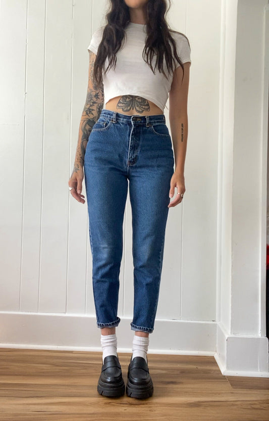 28"W Vintage Giordano Blues High Rise Jeans