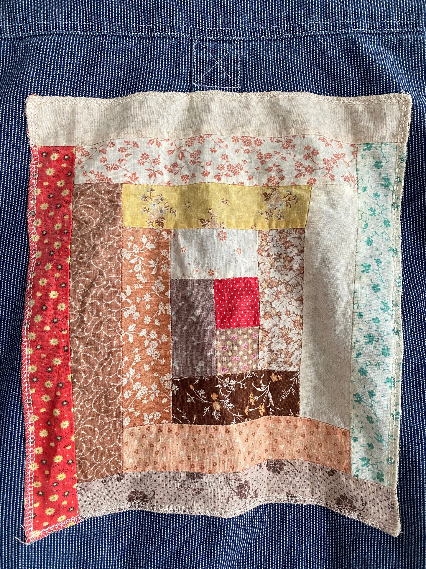 Vintage Quilt Block Button Down