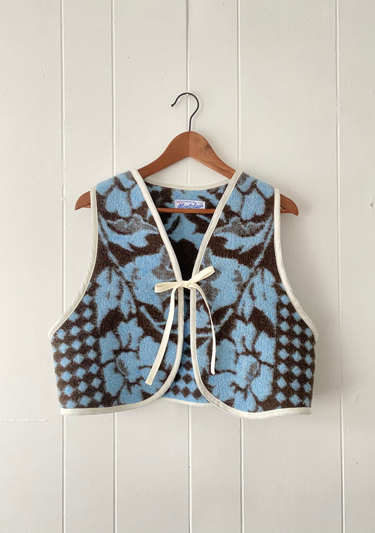 Upcycled Tie-front Vest