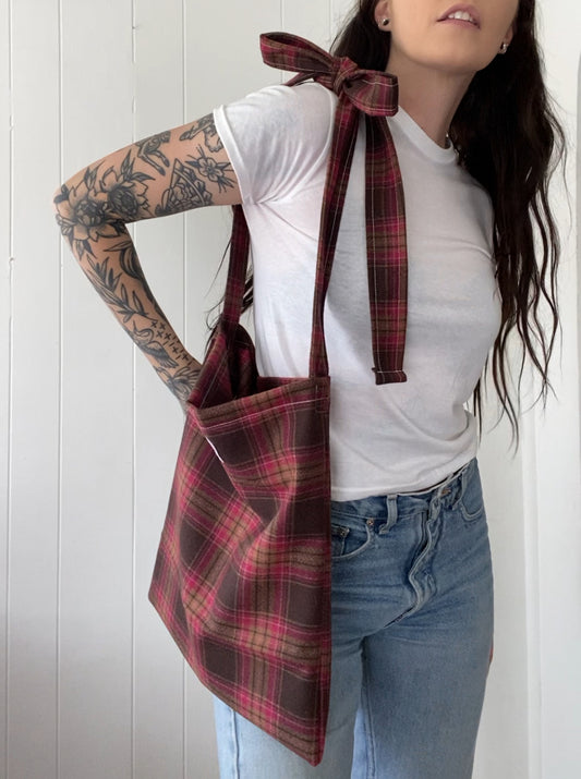 Upcycled Bow-tie Tote Bag