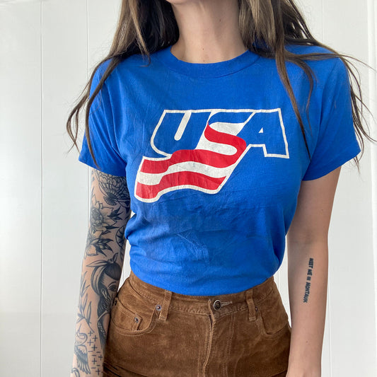 1980s Team USA Hockey Single Stitch Tee