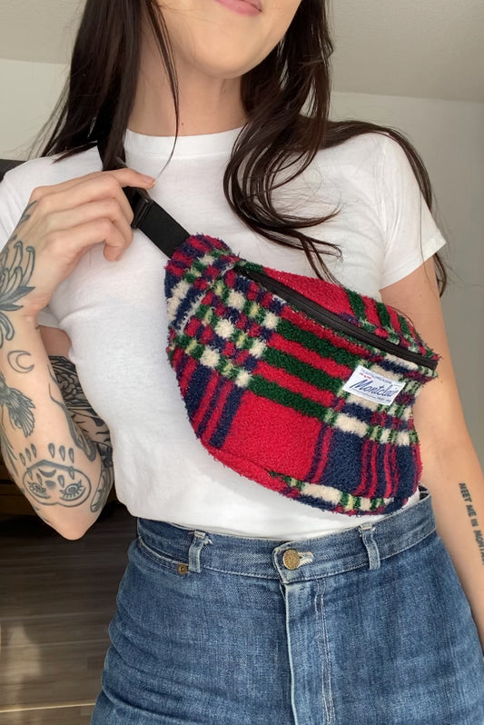 Upcycled Plaid Fanny Pack