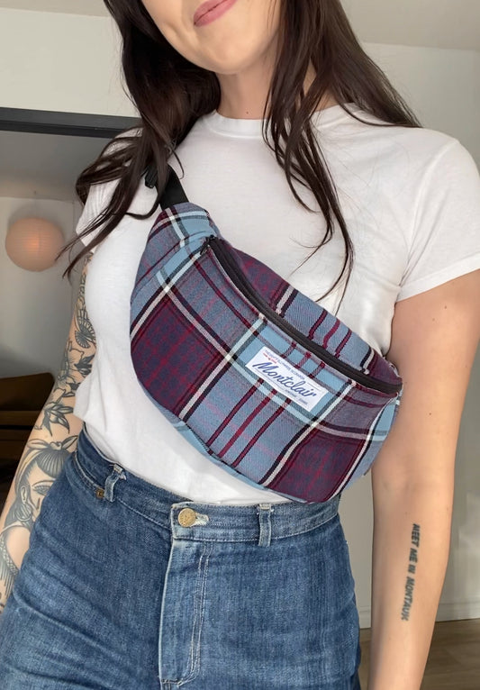 Upcycled Plaid Fanny Pack