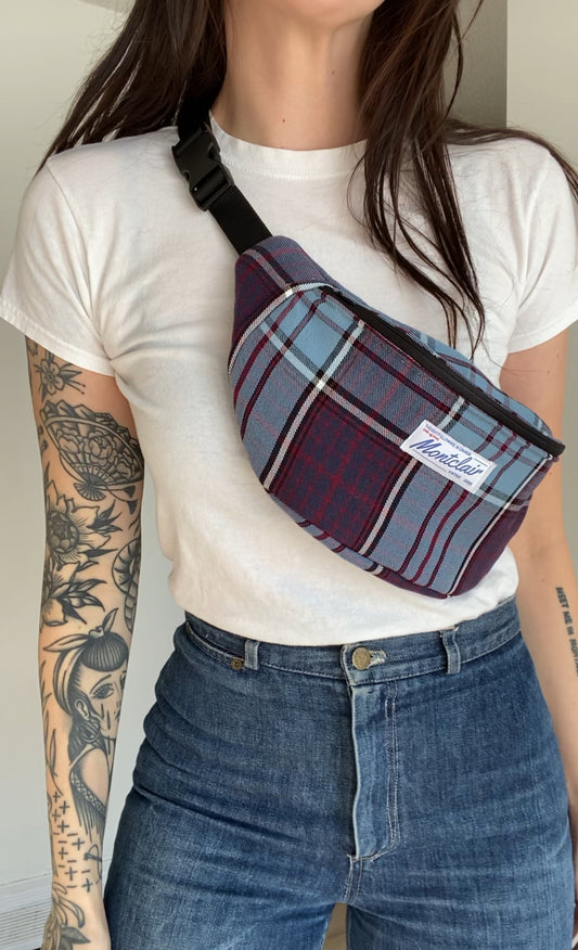 Upcycled Plaid Fanny Pack
