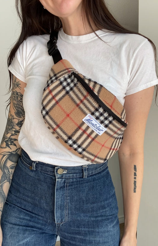 Upcycled Plaid Fanny Pack