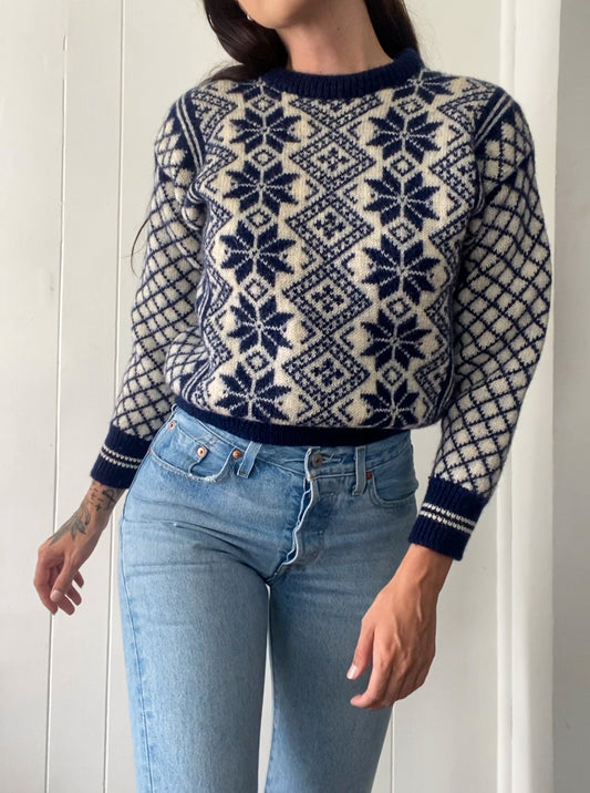 Vintage Nordic Wool Knit Jumper